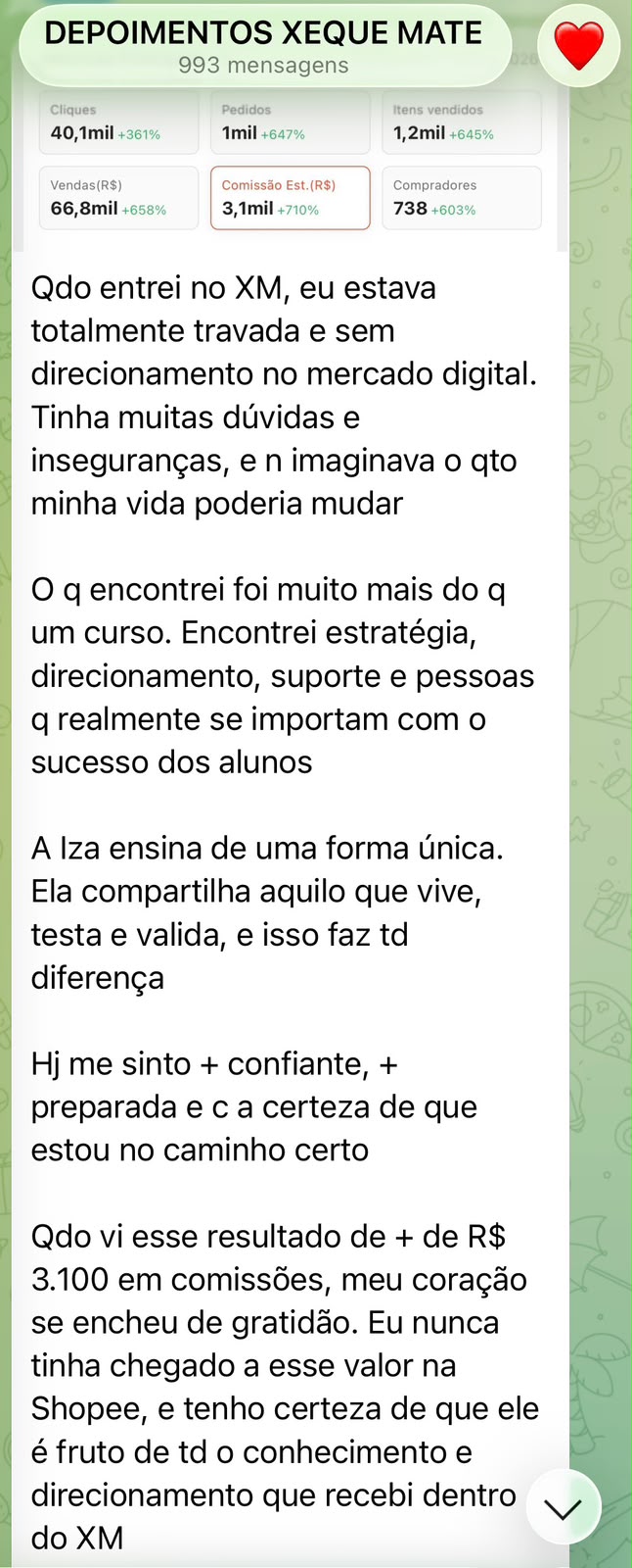 Depoimento aluna Xequemate PRO